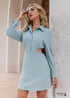 Vintage Boho Blue Mini Dresses